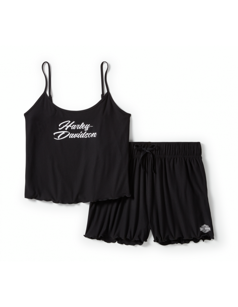 Піжама жіноча PAJAMA SET-KNIT,BLACK розмір XS