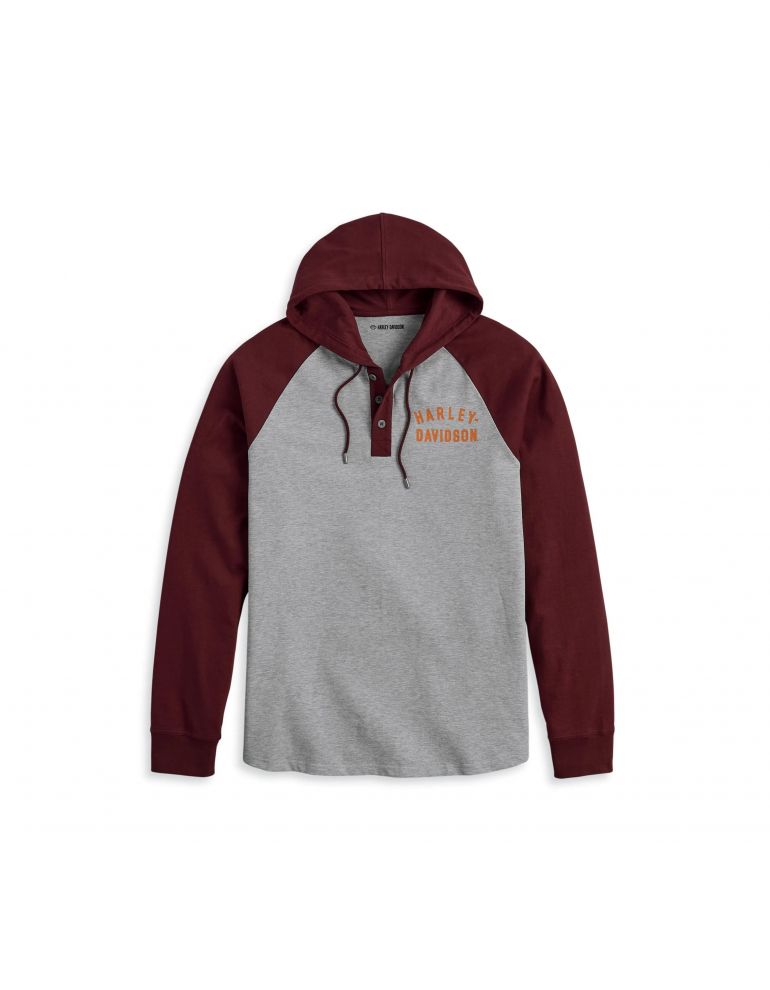 Чоловічий реглан з капюшоном HD Colorblock колір Grey Heather розмір M