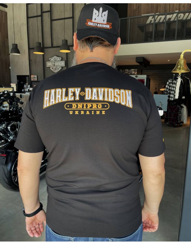 Футболка Harley-Davidson DNIPRO SKULL UKRAINE BLACK розмір M